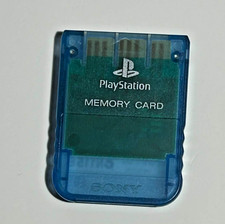 Sony PlayStation OEM Official 1 PS1 PSX Memory Card SCPH-1020 - BLUE - TESTED 