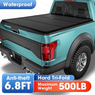 6.8' Hard 3-Fold Truck Bed Tonneau Cover For 1999-2026 Ford F250 F350 Super Duty