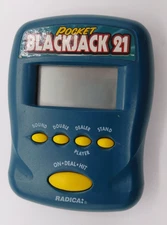 1997 Radica Pocket Blackjack 21 Handheld Electronic Game TESTED & WORKS