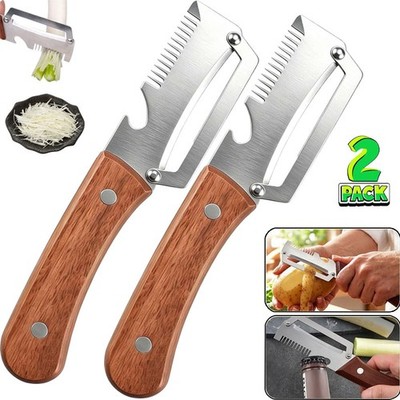 2PCS 3 in 1 Multi-Functional Vegetable Peeler for Kitchen Stainless Steel Peeler