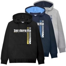 Felpa con cappuccio uomo Lambretta Racing righe pull over taglie dalla M alla 4XL