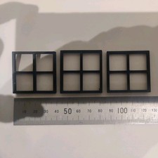 3x Window Frame Dolls House Miniature DIY Fixture & Fittings @2mm Thin @ 40x38mm
