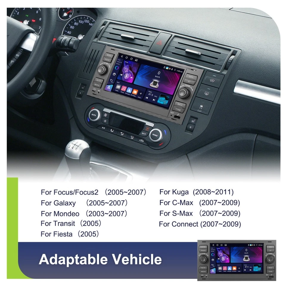 Für Ford Kuga Focus C-Max DM2 Carplay Autoradio GPS Navi DSP Android 15.0 4+64GB - Bild 4 von 4