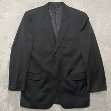 Jos A Bank Wool Blazer Sport Coat 44L Charcoal Gray Signature Collection EUC