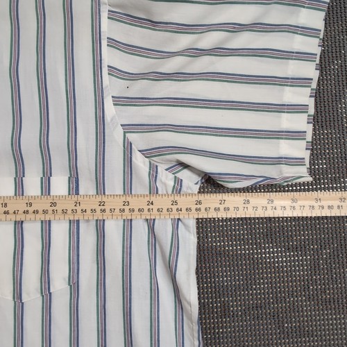 Vintage Single Stitch Tailoring Sears Men's 17.5 Lightweight Short Sleeve Shirt - Picture 2 of 6