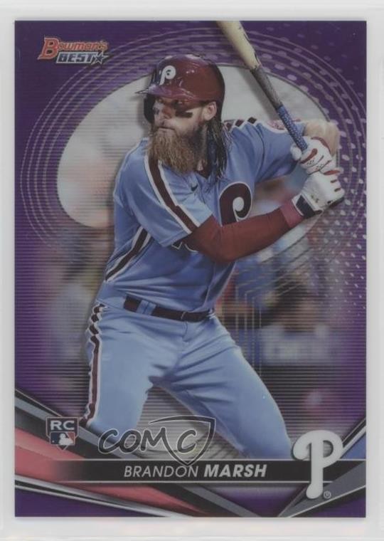 2022 Bowman's Best Purple Refractor 63/250 Brandon Marsh #51 1b36