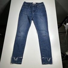 FRAME Le High Skinny Jeans Women  s 28x27 Blue Stretch High Rise Designer Denim