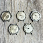 VTG Timex Mens Watch Lot (5) Including Marlin & 21 Jewel — PARTS/REPAIR ONLY