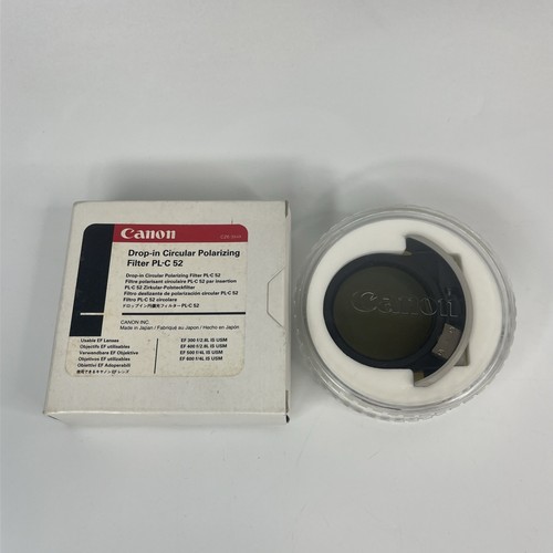 Canon PL-C 52mm Drop-in Circular Polarizing PL-C- 52 Filter w/Box & Case - Picture 1 of 5