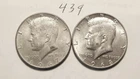 KENNEDY HALF DOLLAR,  40%  SILVER,  1968-D,  1967-P, ----439
