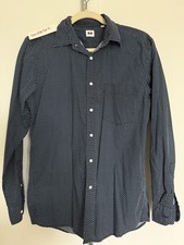 Men's UNIQLO Navy Polka Dot Dress Shirt, Small