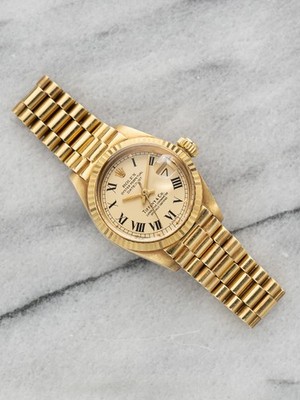 Vintage 1982 Rolex Ladies Datejust 6917 18K YG Auto Tiffany