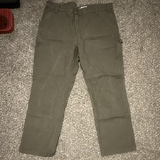 Carhartt Rugged Flex Relaxed Fit Duck Double-Front Utility Work Pants 40x32 Gre…