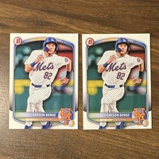 Topps Bowman 3 Card Prospect Lot Carson Benge BP-108 New York Mets 2024