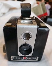 Kodak Brownie Hawkeye 620 Roll Film Camera Flash Model Vintage 1950's Not Tested