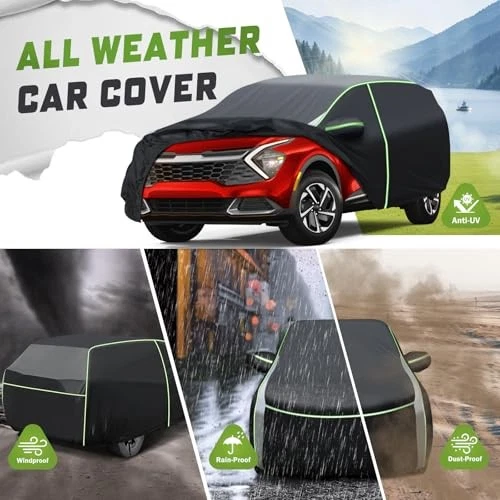 For Kia Sportage 1994-2026 Waterproof Car Cover, 7 Layers, All Weather, Zipper D — 第 4/4 张图片