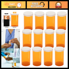 Clear Plastic Pill Bottles with Easy Open Snap Caps, 20 Dram, 12 Pack - Medicati
