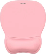 TECKNET Gel Mouse Pad with Wrist Rest, Ergonomic Office Mousepad PINK 