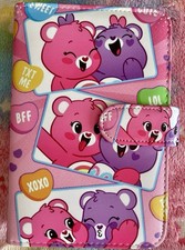 Care Bears 6 Ring A6 Binder with Magnetic Closure With Matching Paper Pink