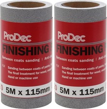 Finishing Paper - 5m Roll 320 Grit for Hand Machine Sanders - 115mm Wide