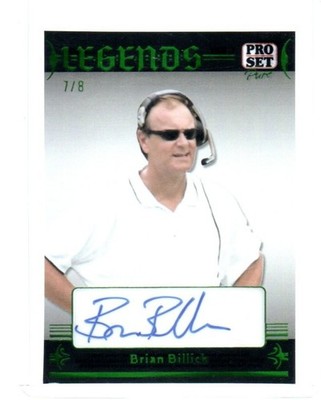PRO SET PURE #L-BB1 BRIAN BILLICK SP #/8 AUTO LEGENDS