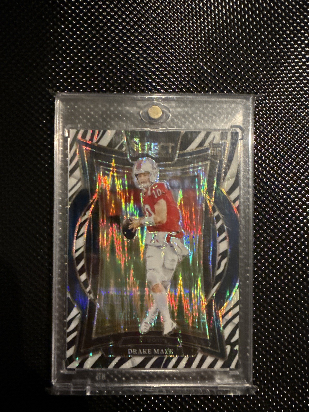 2024 Panini Select - Concourse Drake Maye #27 Zebra Prizm (RC)