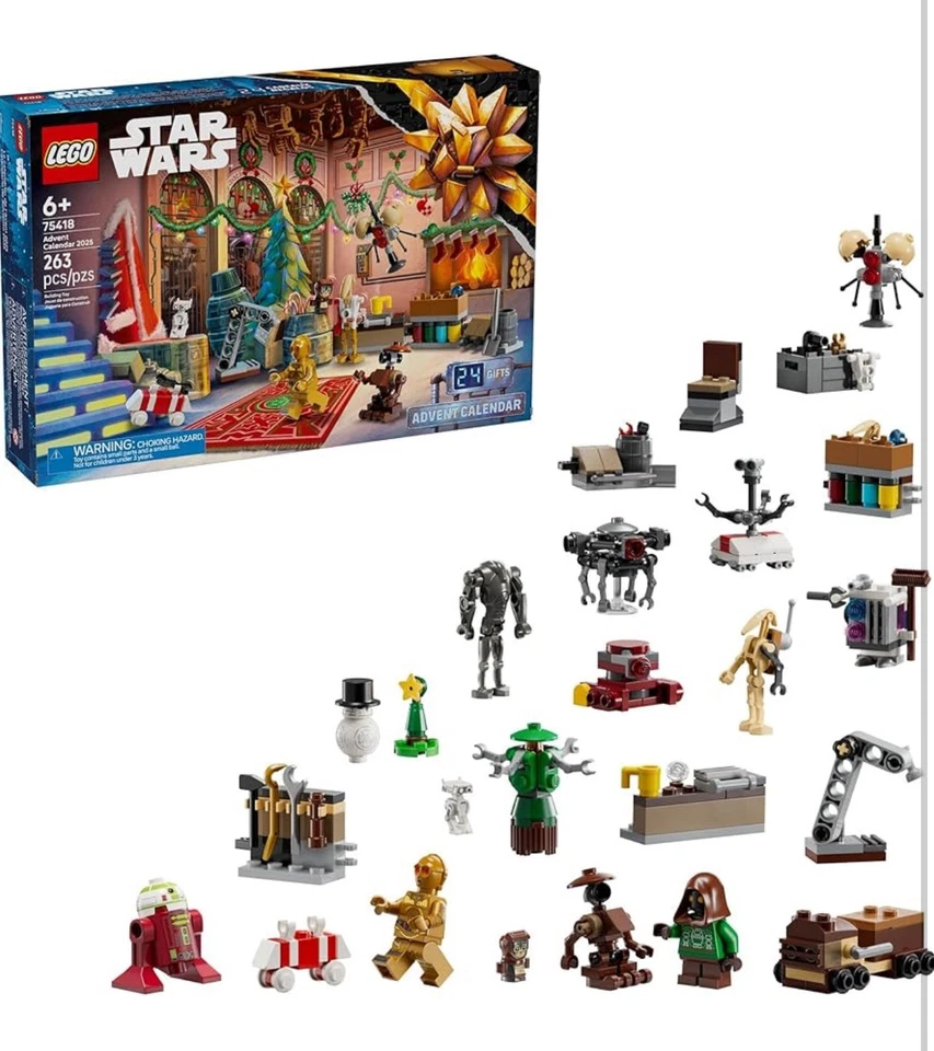 LEGO Star Wars: Advent Calendar 75395) 24 Gifts Building Toy 2025 Mini  Fig - Image 3 of 4