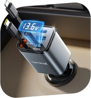 ZigarettenanzüNder Usb C Auto LadegeräT 69W SchnellladegeräT Mit Typ-C Kabel