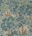 Cowtan & Tout Fabric "HAWTHORNE - BLUE/CELADON" 3 METRES Linen Blend