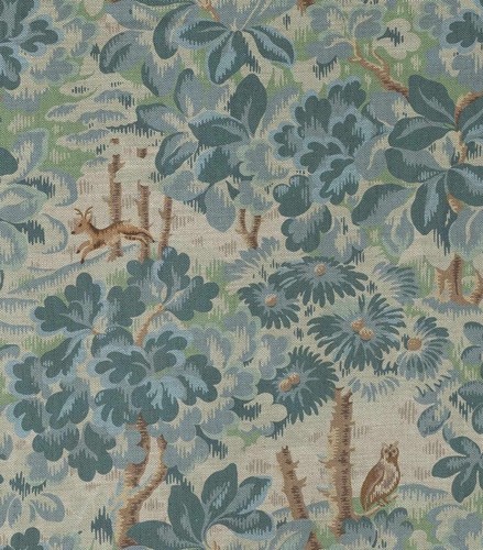 Tela Cowtan & Tout "HAWTHORNE - AZUL/CELADON" 3,8 METROS Mezcla de Lino