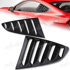 FIT 2015-2020 FORD MUSTANG CARBON STYLE 1/4 QUARTER WINDOW LOUVER SCOOP COVER