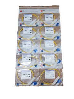 Lot 10x NEW FS OS2 9/126 Single Mode Fiber Patch Cable