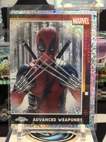 2025 Topps Chrome Deadpool Marvel Advanced Weaponry #54 Mini Diamond Refractor T