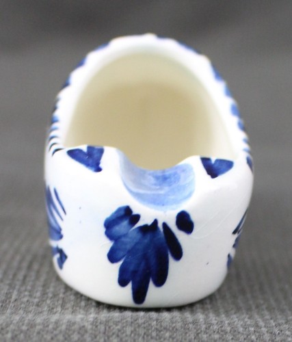 Vintage Delfts Dutch Clog Form Miniatur Aschenbecher blau und weiß mit Windmühle - Bild 4 von 6
