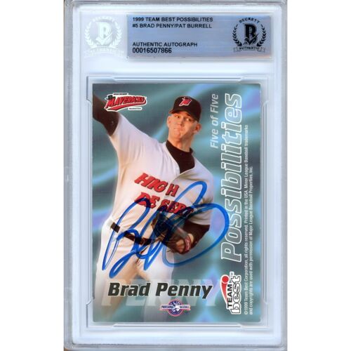 1999 Team Best Possibilities #5 Brad Penny Pat Burrell Dual AUTO RC Beckett Slab - Picture 2 of 6
