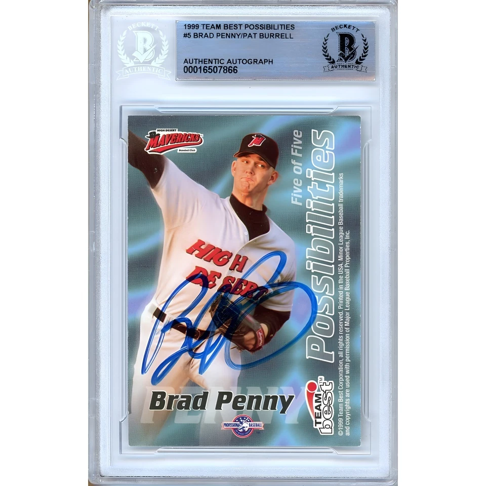 Brad Penny & Pat Burrell Dual Auto 1999 Team Best Possibility #5 BAS Lajeado - Imagem 2 de 4