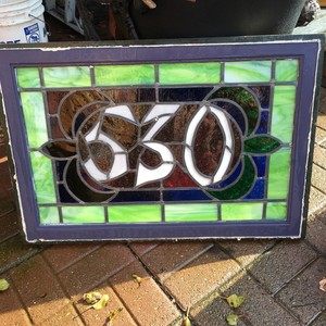 Victorian Beveled Stained Glass House Number 530 Beveled Stained Glass House Number 530