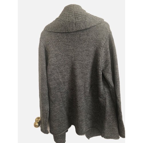 Soft Surroundings Women Grey Wool Blend Heavy Collared Open Front Sweater 2XL. - Picture 2 of 6