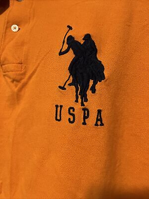 US POLO ASSN Men's XL Rare DOUBLE Jockey Big Pony Orange US POLO ASSN Men's XL Rare DOUBLE Jockey Big Pony Orange