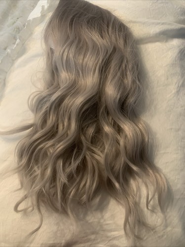 FAELBATY 14" Curly Short bob Shoulder Length Synthetic Side Part Wig Purple Grey - Picture 14 of 16