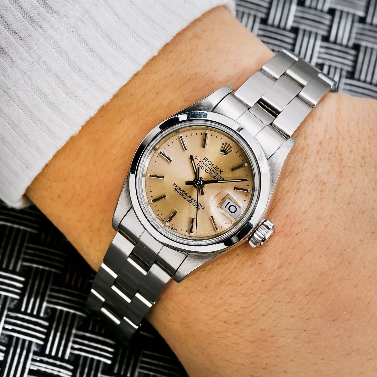 Rolex salmon shop dial datejust