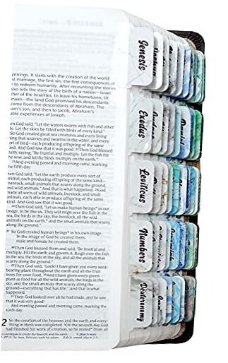 Large Print Laminated Bible Tabs for Old & New Testament with Marble Design  
