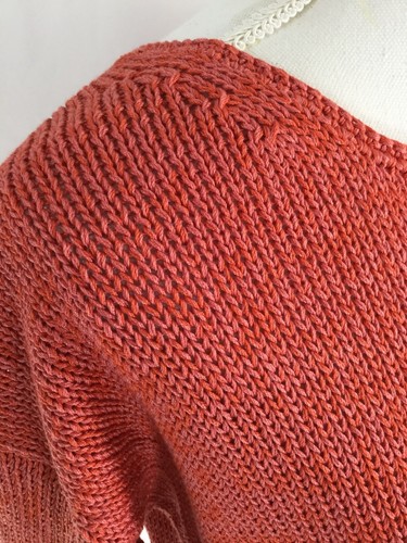 Peruvian Connection Womens Size M Knit Cotton Top Orange 3/4 Sleeves - Picture 4 of 12
