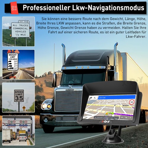 XGODY 7 Zoll Navigationsgerät GPS Navi für Wohnwagen Stimmführung Auto PKW LKW - Bild 8 von 13