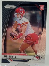 2024 PANINI PRIZM JADEN HICKS ROOKIE FOOTBALL CARD KANSAS CITY CHIEFS NFL 336 rc
