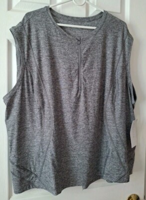 NWT Athleta Pacifica Illume UPF Fitted Tank Top Heather Gray SZ 3x Athleisure
