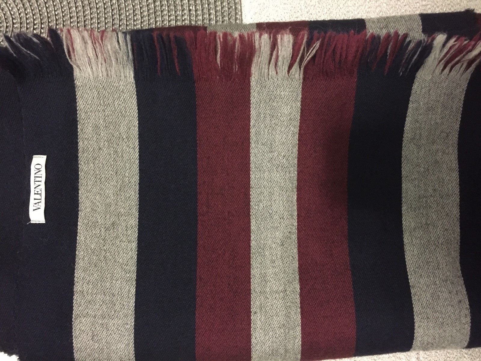 VALENTINO Men Scarf wool stripes Striped - image 6