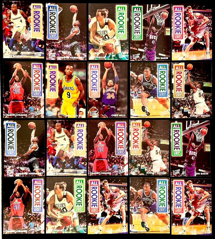 1993-94 FLEER ULTRA 20 MT ALL ROOKIE SERIES INSERTS (10/15)+ WEBBER/PENNY-LOOK!!
