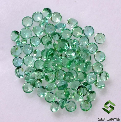 Natural Emerald Round Diamond Cut 0.8 mm Lot 200 Pcs Wholesale Lot Gemstones - Picture 3 of 5