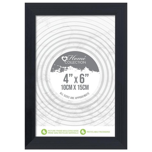 [Set of 5] Black GLASS Flat Photo Picture Frames Job Lot Wholesale Bulk